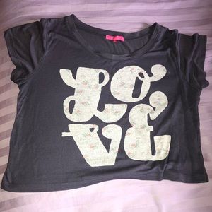 “LOVE” Cotton Crop Top